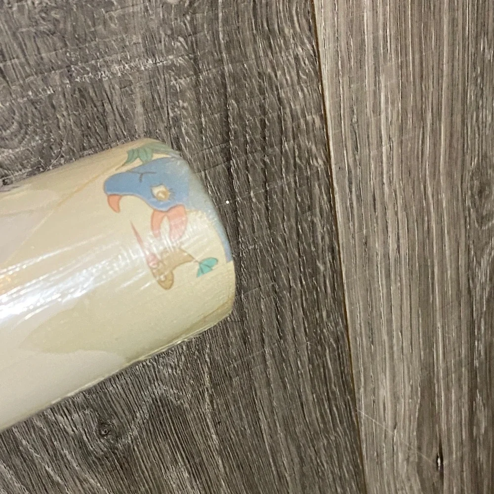 Vintage Beige Dinosaur Tropical Palm Wallpaper Roll